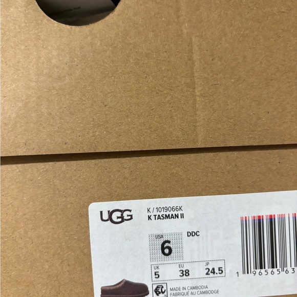 UGG Tasman II Slipper Dusted Cocoa DDC Kids Sz 3-6 1019066k Brand New Condition - Picture 13 of 13